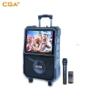 CQA 8 inch dj bt karaoke speaker with 14.1 inch video screen for home use