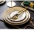 Import Creative design ceramic dinner set With golden pattern from China