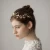 Import Crystal Rhinestone gold leaves Pearl Wedding Hair Band Headband Satin Ribbon Bridal Tiara from China
