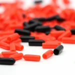 CS series red black Soft plastic caps for cable rope wire end