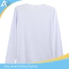 Custom apparel mens clothing plain tshirt long sleevet-shirt wholesale extended rounded