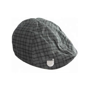 custom checked cotton ivy hat fashion checked fabric ivy cap newsboy cap