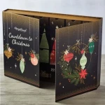 Custom design logo christmas calendar advent treat boxes 12 days of christmas advent gift box set christmas gift box decoration