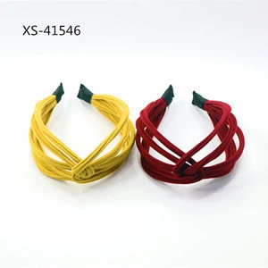 Custom flower printing silk headband wide fabric hairband for women