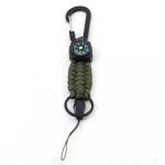 Custom Logo Gift Items Fashion Paracord  Compass Keychain, Camping Tools In The Desert Compass Keychain