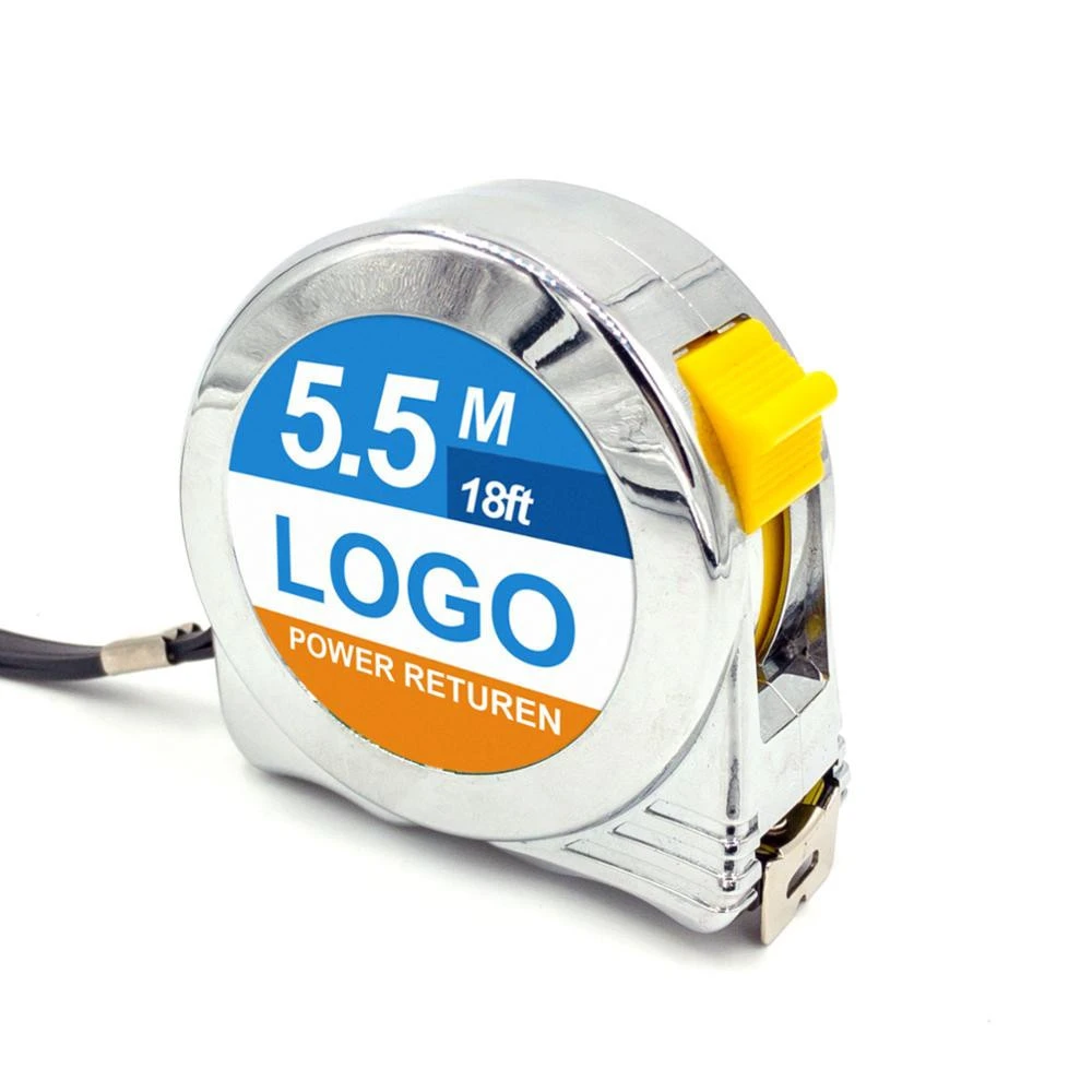Custom Logo High Quality Self Retractable 5.5M Measuring Tape with Auto lock