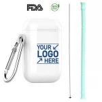 Custom Logo Reusable Silicone Drinking Straws