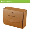 custom OEM logo printed natural brown food package egg tart packing kraft paper box for snack