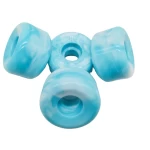 Custom Skate Board Wheel of 53mm White and Blue Mixed Color Skateboard Wheel