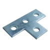 Custom Stamping T Shape Brackets Steel Aluminium Metal Slot Plate Base Post Wall Bracket