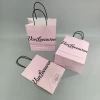 Custom Takeaway Food Packaging Flat Low Price Kraft Paper Bag With Handle For food