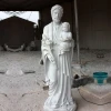 Custom Wholesale Custom High Quality White Hand Carved Religious Virgin Mary And Jesus Marble Statue Sculpture For Sale