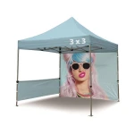 Custom wind resistant pop up trade show gazebo canopy tent