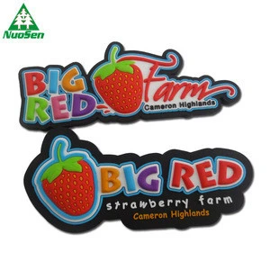Customised 3d Soft PVC Strawberry Fridge Magnet Rubber Souvenir Fridge Magnet