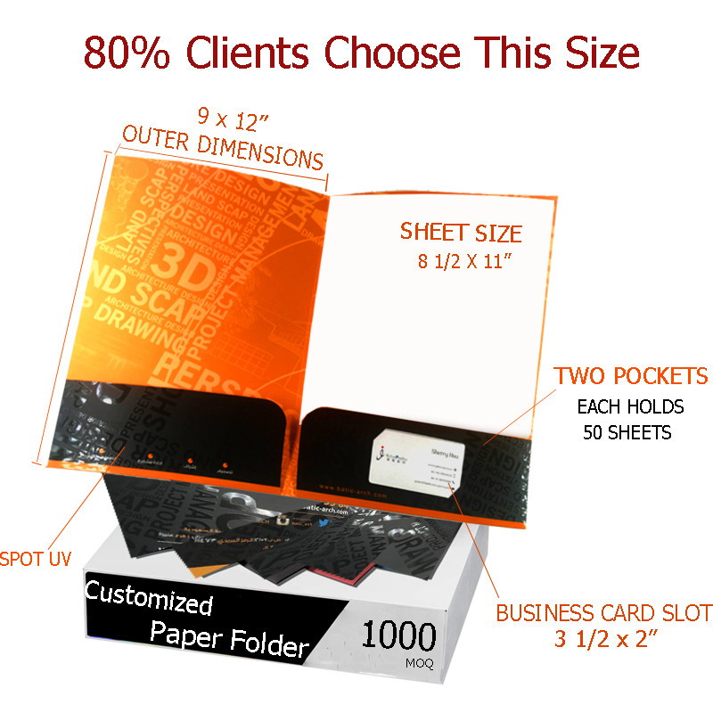 Buy Customised Logo 2 Pockets Custom Plastic File Company Presentation ...