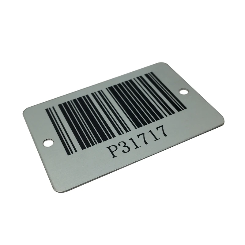 customized anodizing laser engrave laser marking silk screen print Aluminum Metal ID Tag with barcode or QR code