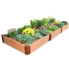 Customized DIY Outdoor Garden Decorative wpc patio vegetable flower planter box wood plastic composite flower Pots bed planter