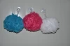Customized eco friendly PE materials colorful soft bath sponge ball