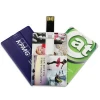 Customized High Speed Credit Card USB Flash Pen Drive Support 16GB Memory with Full Custom Logo Print