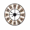 Customized new design handmade decorative retro vintage quartz metal wall clock for home decoration