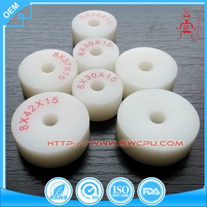 Customized plastic projects natural clear plastic flange spacer