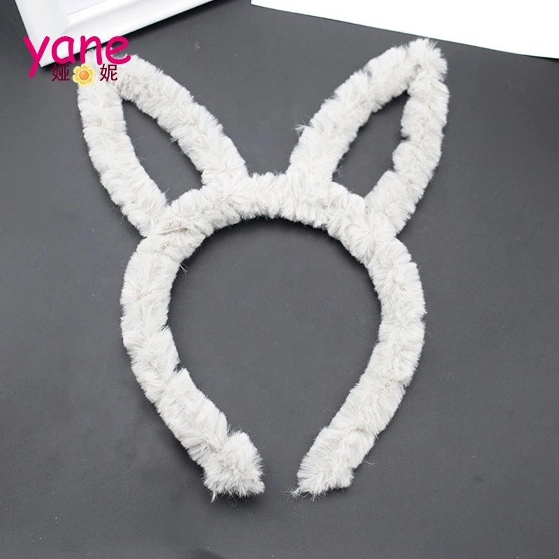 Cute Style Rabbit Ears Headband Fashion Birthday Party Plush Hair Hoop For Girls
