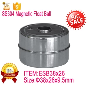 cylinder model Stainless steel 304 magnetic float ball 38*26MM floating water ball