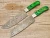 Import Damascus Kitchen Knife Set with Leather Roll Bag from Pakistan