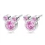 Import Dazzling Mickey Stud Earrings For Women pink Zircon/ clear zircon Brincos Jewelry Bijoux from China