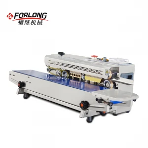 DBF-900W Continous band sealer machine/ plastic bag sealer machine date printing machine