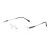 Import DC8013 rectangle men elastic stainless steel temple rimless eyeglass frames from China