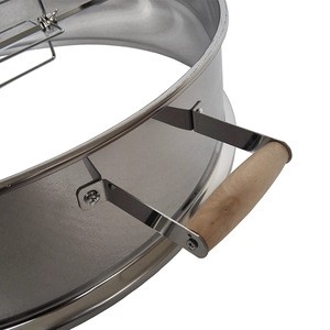 Deluxe Stainless steel Barbecue Stacker for Charcoal Kettle Rotisserie Ring for Weber and All 57cm