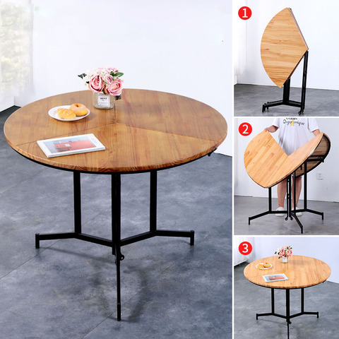 Buy Dining Room Furniture Modern Round Wood Foldable Dinner Dinning ...