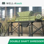 Double Shaft Shredding Machine Tire Metal Plastic Drum Appliance Branch Paper Shredder