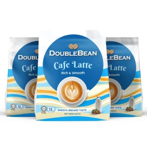 DOUBLEBEAN Cafe Latte 12 sachets x 25g (300g) HALAL Premium Coffee Latte Instant Coffee Premix Powder for Brand Distribution