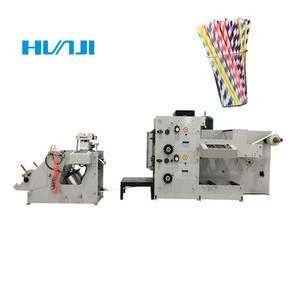 DP-P-320 Multi Color Paper Straw Label Logo Die Cutting UV Dryer Flexographic Printer Printing Machine