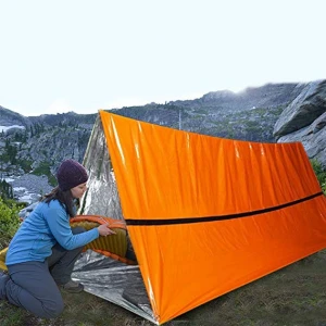 Dual-sided reversible tube tent emergency shelter