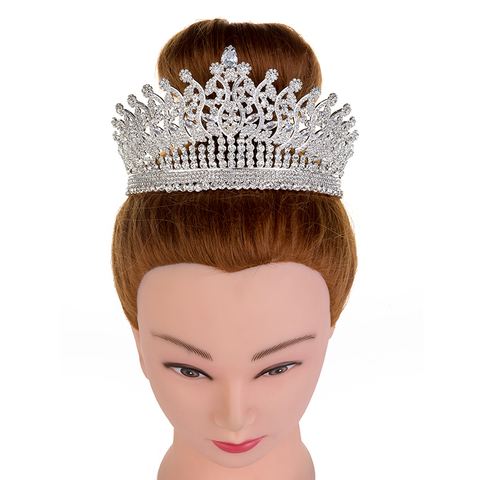 Buy Echsio Custom Pageant Crown Wedding Tiara Charm Gold Crown For ...