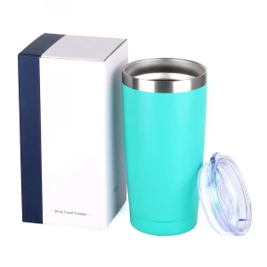 Eco-Friendly 20oz Customizable Colors Heat Insulation Mug Stainless Steel Tumbler With Straw