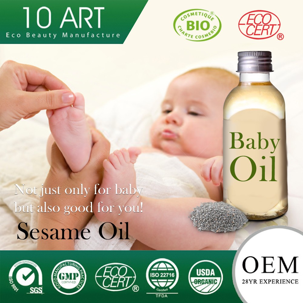 Eco Friendly best baby oil essential oil added