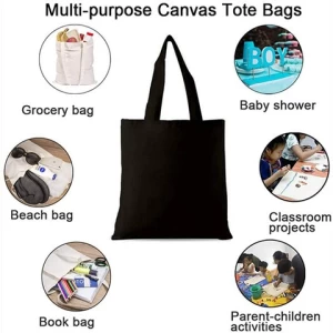 Eco Friendly Portable Recycle Biodegradable Cotton Non Woven Canvas Foldable Reusable Custom Shopping Bag