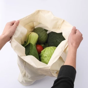 Eco-friendly reusable cotton foldable shopping bag