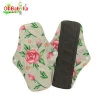 Eco friendly washable women feminine bamboo charcoal cloth napkin pad reusable comfort panty liner soft sanitary pad