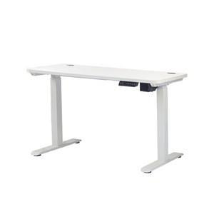 Economic Single Motor Uplift Height Adjustable Study Table Sit Stand Electric Lifting Office Desk White