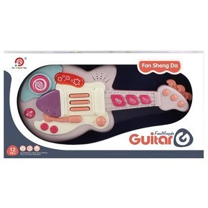 Educational children musical guitar toys for kids with music and light made in China