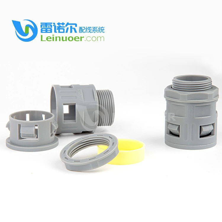 Electrical standard straight fitting polyamide wire loom connector for automotive