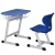 Import Elementary school table and chairs educational furniture durable student desk from China