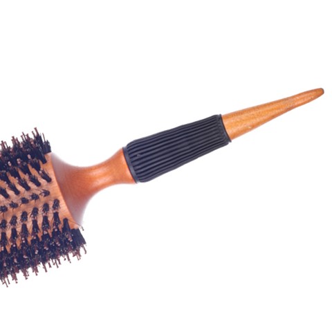 EUREKA 28044-W94-LBR Professional  Boar Bristle Nylon Pins Round Brush Wooden Hair Brush
