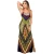 Import European And American Plus Size Women Clothing Printed Sling Backless Dress from China