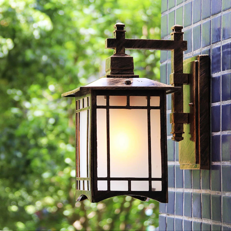 European style antique solar wall lights outdoor waterproof wall lantern villa garden exterior lamp wall mounted indoor lights